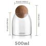 Creative kitchen tea storage bottles glass candy Jars with cork lid spices Sugar coffee container receive Organizer Cans,500ml