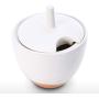Cigooxm Ceramic Sugar Bowl Storage Jar with Lid Sugar Storage Container for Home and Kitchen Sugar Salt Pepper Storage Jar