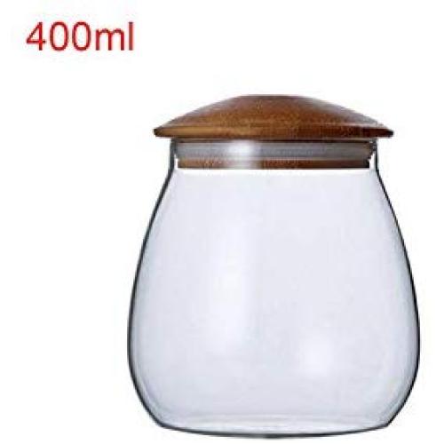 Creative Kitchen Tea Storage Bottles Glass Candy Jars With Cork Lid Spices Sugar Coffee Container Receive Organizer Cans Tools,400ml