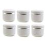 6Pcs Empty Refillable Travel Cosmetic Cream bottles - PP Plastic White Sample Packing Makeup Face Cream Eye Cream Ointment Storage Container Vial Jar Pot(50g/1.7oz)