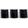 ultravioLeaf 30 ml (1 fl oz) Pocket Size Black Ultraviolet Glass Screw Top Jar | Airtight Stash Container 3-Pack