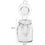 20pcs Small Clear Glass 2.5”Jars Canisters Hinge Lid Storage Organizers tkvor