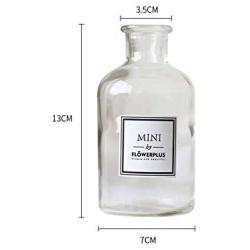 Nordic Glass Storage Jar Bottle Scandinavian European Transparent Desk Storage Bottle Organizer Flower Container Decor,1