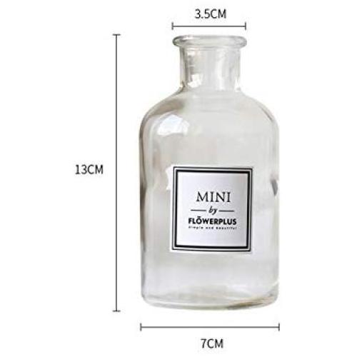 Nordic Glass Storage Jar Bottle Scandinavian European Transparent Desk Storage Bottle Organizer Flower Container Decor,1