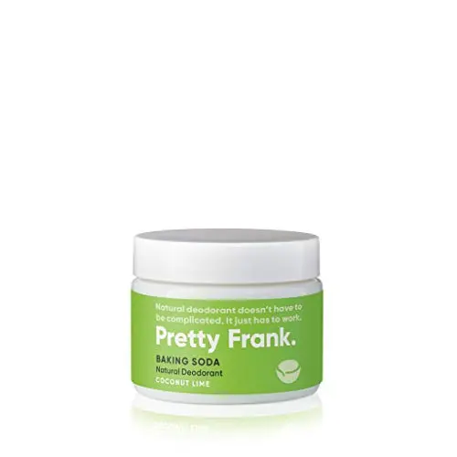 Pretty Frank Natural Deodorant Jar, No Aluminum Deodorant for Women, Men, Paraben Sulfate Free Cream Deodorant with Shea Butter, Coconut Oil, Vitamin E & Baking Soda (Coconut Lime)