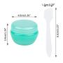 10 Pack Small Plastic Travel Containers for Toiletries,Sonku TSA Approved Empty Leakproof Refillable Mini Cosmetic Makeup Jars 20ml Per Piece with 10 Pack Mini Spatulas for Cream,Slime and Samples