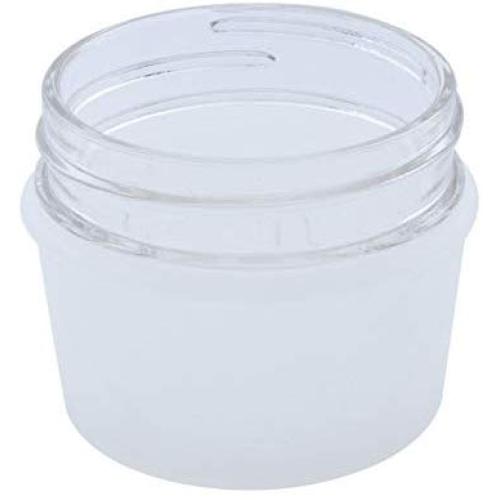 MJL 4oz Silicone Sleeve for Mason Jars (Frost, 2 Pack)