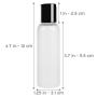 SHANY Frosted Plastic PET Cosmo Bullet Squeeze Bottle/Flip Cap Lid - Portable Liquid Container in Travel Size Bottle - BPA-Free - Set of 3, 2oz