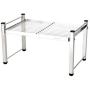 Kitchen Cabinet And Counter Shelf Organizer,Spice Rack,Stainless Steel Freestanding Jar Rack, Kitchen Organizer Holder For Dish,Jars, Cookware And Utensils, Bathroom Storage Organizer Unit