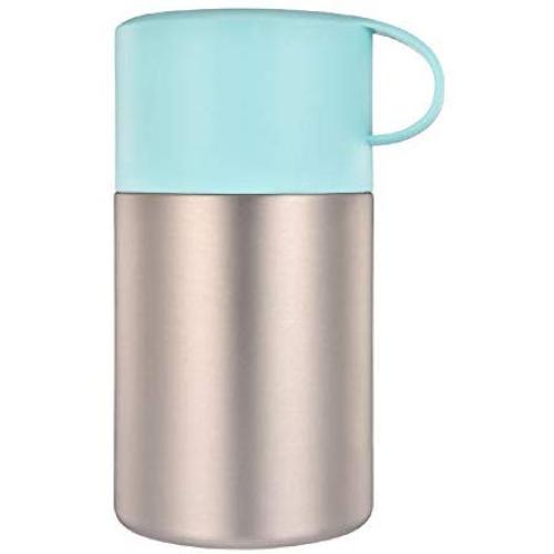 OnePine 600ml/20 oz Edelstahl Thermoskanne mit Faltlöffel, Isolierbehälter doppelwandig für heiße und kalte Speisen/Mittagessen