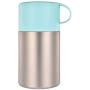 OnePine 600ml/20 oz Edelstahl Thermoskanne mit Faltlöffel, Isolierbehälter doppelwandig für heiße und kalte Speisen/Mittagessen