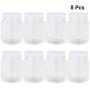 Hemoton 8pcs Plastic Jars Storage Containers Cereal Dry Food Storage Container Airtight Leakproof Plastic Storage Bottle for Cereal Sugar Rice Snacks (360ml)