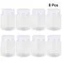 Hemoton 8pcs Plastic Jars Storage Containers Cereal Dry Food Storage Container Airtight Leakproof Plastic Storage Bottle for Cereal Sugar Rice Snacks (360ml)