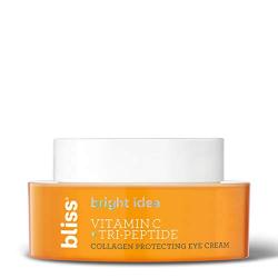 Bliss Bright Idea Vitamin C & Tri-Peptide Collagen Protecting Eye Cream, Brightens & Revives Eye Area, Cruelty-Free & Vegan, 0.5 oz