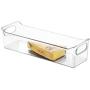 mDesign Kitchen, Pantry, Refrigerator, Freezer Storage Organizer Bins - Set of 4, Clear