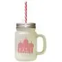 Soft Pink Fall Pumkins Frosted Glass Mason Jar With Straw Soft Pink Fall Pumkins Frosted Glass Mason Jar With Straw