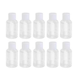 Lurrose 12Pcs 50ml Empty plastic sample bottle container jar pot with flip lid for emollient water shower gel emulsion