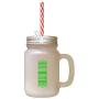 Green You Peanut Butter Twinkle In Eye Shake Bake Frosted Glass Mason Jar With Straw