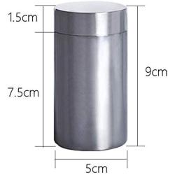 Stainless Steel Tea Can, Travel Thickened Sealed Storage Jar Container Anti Rust Kitchen Seasoning Box Smooth Portable Home