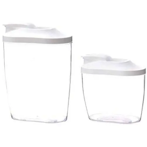 BUETERE Getränke- und Cerealschließbehälter Set – 100% luftdichte Lebensmittelbehälter, transparente Lebensmittel- und Getreidesiegelbehälter, Glasbehälter, Tanks, Trennbehälter, Küchenplastik (A)