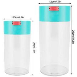 New Plastic Vacuum Sealed Storage Jar Food Container for Coffee Beans, Tea and Dry Goods Sealed Storage Jar,Clear,S