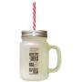 Brown Pledge Allegiance Flag United States Americ#1 Frosted Glass Mason Jar With Straw