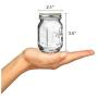 Mini Mason Spice Jars with Plastic Storage Lid 4oz (white)