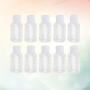 Lurrose 12Pcs 50ml Empty plastic sample bottle container jar pot with flip lid for emollient water shower gel emulsion
