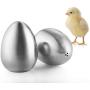 Stainless Steel Egg shape Spice Jar Seasoning Can Sugar Box Kitchen Spice Storage Jars Seasoning Cans BBQ Storage Box KC1705