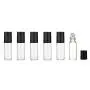 6 Pièces Flacons en Verre Remplissables 5ML/0,17OZ avec Billes en Acier Inoxydable – Récipients Transparent pour Huile Essentielle, Maquillage, Cosmétiques, Baumes à Lèvres – Pots et Jars. 6 Pièces Flacons en Verre Remplissables 5ML/0,17OZ avec Billes en Acier Inoxydable – Récipients Transparent pour Huile Essentielle, Maquillage, Cosmétiques, Baumes à Lèvres – Pots et Jars.