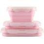 Kitchen Food Storage Jar Airtight Food Storage Silicone Collapsible Food Storage Containers Foldable Food Preservation Box Set of 3 Resuable Container Set
