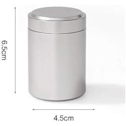 Nubstous Titanium Alloy Mini Tea Caddies Portable Sealed Cans Container Silver