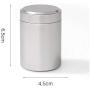 Nubstous Titanium Alloy Mini Tea Caddies Portable Sealed Cans Container Silver