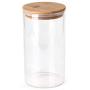 Coolbros Glass Storage Jar, Kitchen Food Containers, Food Storage Container Canister Jar with Bamboo Lid Silicone Sealing,20.5CM10CM,1600ML(54 OZ)