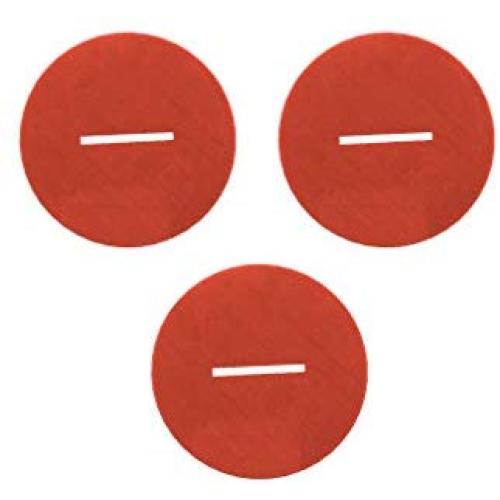 3 pieces. Regular Mouth Mason Coin Slot lid. (Red)