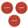 3 pieces. Regular Mouth Mason Coin Slot lid. (Red)