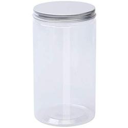 Garneck 1280ml Plastic Empty Sealed Jars Large Capacity Clear Storage Tank Containers with Lid for Food Snacks Candy