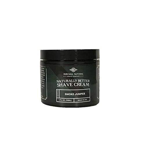 MNSC Smoke Jumper (Pine Tar) Naturally Better Shave Cream, Smooth Shave, Hypoallergenic Sensitive Skin Formula, Softer Skin, Prevents Razor Burn, Handcrafted in USA, All-Natural, Plant-Derived