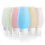 Reisegläser, TSA-Freigegeben, 3 oz BPA-freier Silikonsqueeze-Behälter Set, Leckfester, Wiederbefüllbarer Reise-Kosmetik-Toilettenkapseln (6er Set)
