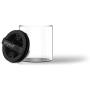 Best PREMIUM Airtight Storage Container for Coffee Beans, Tea and Dry Goods - EVAK - Innovation that Works by Prepara, Glass and Stainless, Compact Soft Touch Black Handle, Small