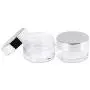 Beauticom 20g/20ml USA Acryl Runden Klare Glasbehälter mit Deckeln für Lippenbalsam, Cremes, Make-up, Kosmetik, Proben, Salben (48 Stück Behälter + Silberdeckel)