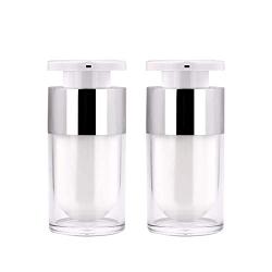 Airless Pump Bottle, Yebeauty Small Empty Pump Botte for Travel Reusable- 2 Pack, 15ml