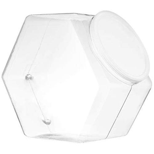 Pack of 1-2.5 Gallon Cookie Containers With Lids ? Plastic Clear Candy Container - Kitchen Countertop Jars - Wide Mouth Opening For Easy Refill - Great For Homemade Cookies, Cakes, Food Safe