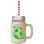 Balle de Foot Green #3 Bocal en Verre Froissé avec Paillasse Balle de Foot Green #3 Bocal en Verre Froissé avec Paillasse