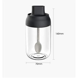 Mini Spice Jars Kitchen supplies moisture-proof seasoning bottle sealing cover spoon one glass cruet