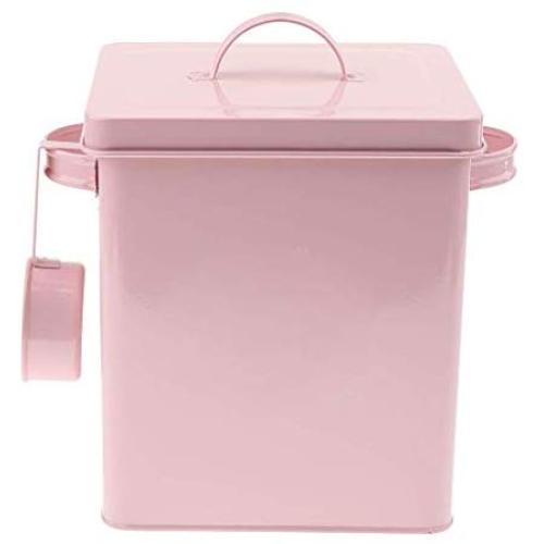 Pet Food Storage Container Holds 6lbs, Lid Airtight Seal，Ideal For Keeping Dog Biscuits Dry Cat Food Bird Seed Trill Grains (Color : Pink)
