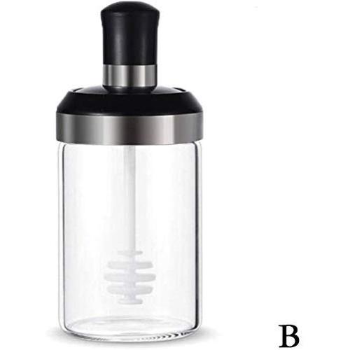 Glass Kitchen Storage Containers - Glass Seasoning Tank Kitchen Spice Kit Bottles Pepper Spoon Seasoning Jars Oil Brush Honey Container Food Storage Container