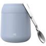 FACE Thermal Food Jar Vacuum Insulated Stainless Steel Wide Mouth Travel Container with Folding Spoon, 18-Ounce, Gray