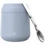 FACE Thermal Food Jar Vacuum Insulated Stainless Steel Wide Mouth Travel Container with Folding Spoon, 18-Ounce, Gray FACE Thermal Food Jar Vacuum Insulated Stainless Steel Wide Mouth Travel Container with Folding Spoon, 18-Ounce, Gray