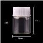 5ml 6ml 7ml 10ml 14ml Mini Clear Glass Bottles With White Plastic Screw Cap Empty Spice Bottles Jars DIY Crafts Vials,5ml